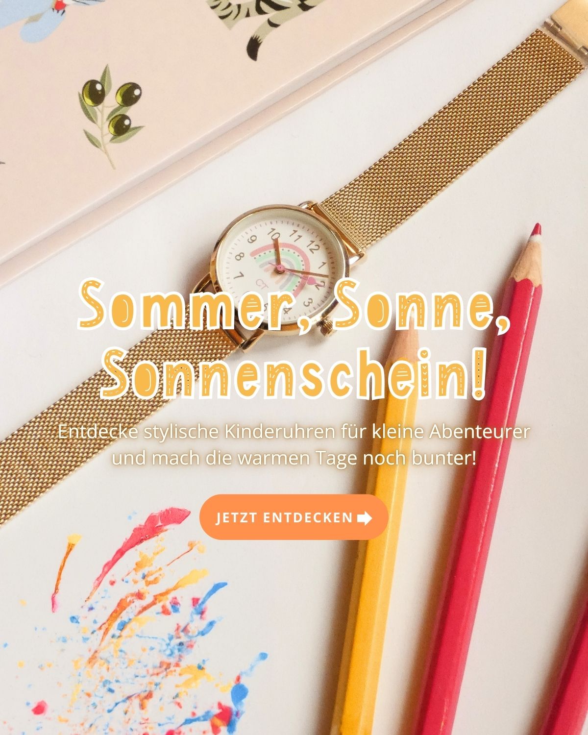 Entdecke stylische Kinderuhren für kleine Abenteurer und mach die warmen Tage noch bunter!  - jetzt entdecken!